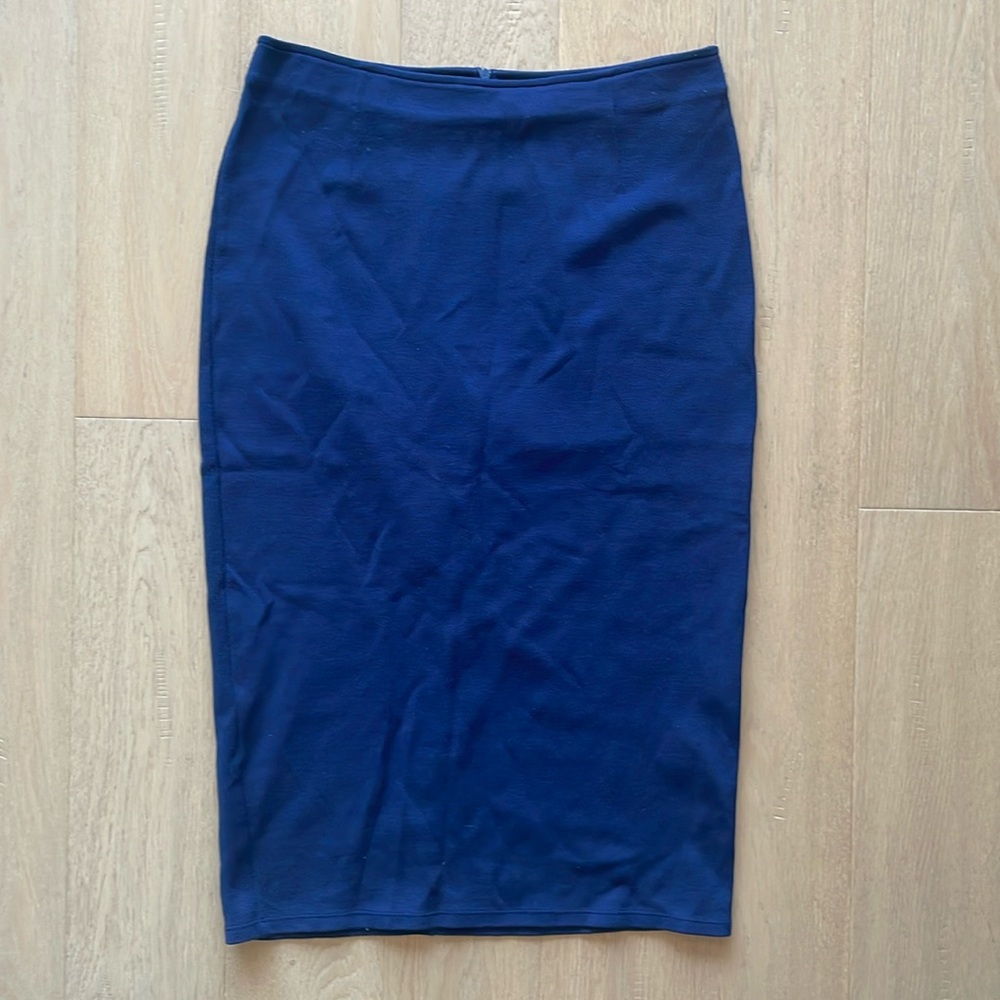 MaxMara Weekend navy blue pique pencil skirt